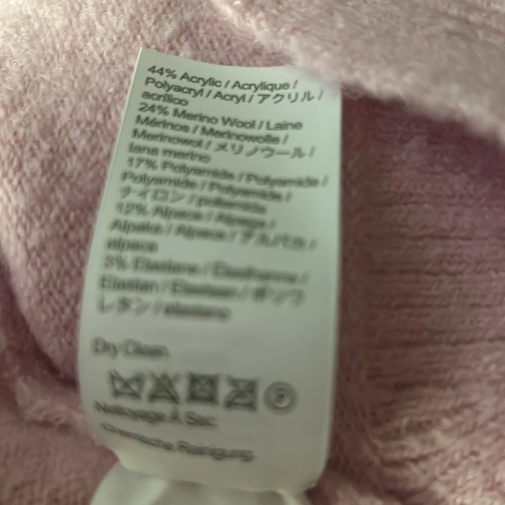 * New J Crew Wool Blend Stretch Oversized V Neck Sweater Icy Orchid SZ Small * - Picture 5 of 5
